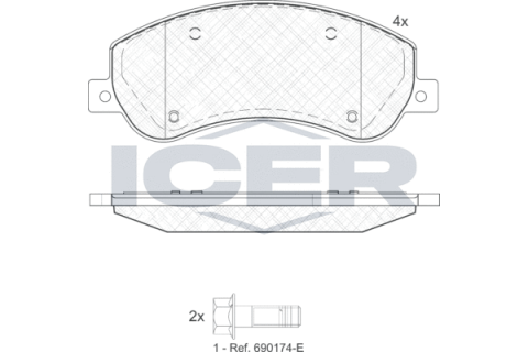 Колодки тормозные (передние) VW Amarok 10-