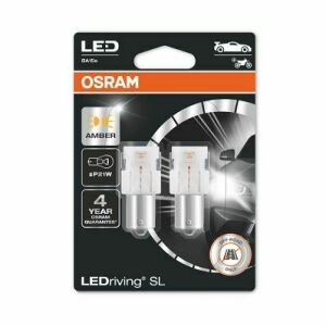 Автомобильная лампа OSRAM LED 2 шт. P21W BA15s 12V 1,3W желтый