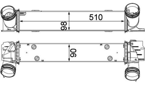 Интеркулер BMW 1 (E87)/3 (E90) 2.0D