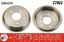 DB4235 TRW - Тормозной барабан