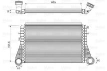 Радіатор інтеркулера VW Caddy III 1.9 TDI 04-10