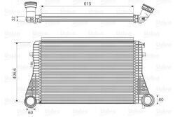 Радіатор інтеркулера VW Caddy III 1.9 TDI 04-10 Радіатор інтеркулера VW Caddy III 1.9 TDI 04-10