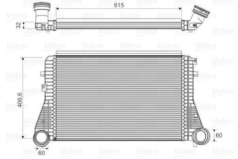 Радиатор интеркулера VW Caddy III 1.9 TDI 04-10