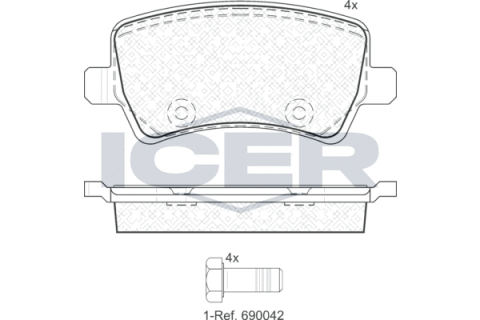 Колодки тормозные (задние) Ford Galaxy/S-Max 06-15/Volvo S60/S80/V60/V70/XC60/XC70 08-/Land Rover 11