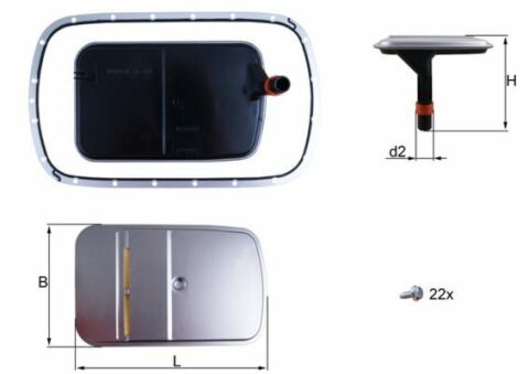 Фільтр гідравлічний BMW 3 (E46)/5 (E39)/X3 (E83) 2.5-3.0d (з прокладкою) (5 ступна)