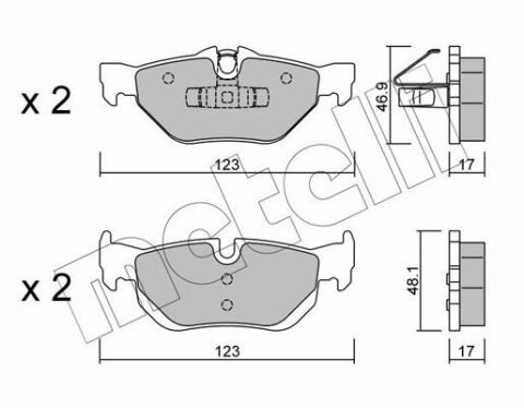 Колодки гальмівні (задні) BMW 1 (E81-82/E87-88)/3 (E90-93) 04-13/X1 (E84) 09-15 Колодки гальмівні (задні) BMW 1 (E81-82/E87-88)/3 (E90-93) 04-13/X1 (E84) 09-15