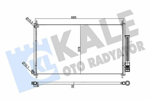 KALE HONDA Радіатор кондиціонера CR-V IV 2.0/2.4 12-