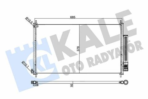 KALE HONDA Радиатор кондиционера CR-V IV 2.0/2.4 12-