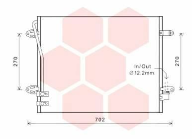 Радіатор кондиціонера VW Passat 1.4-3.6 05-16