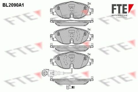 Колодки тормозные (передние) Seat Leon/VW Golf VII 1.2TSI-2.0TDI 12-(с датчиком)