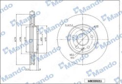 Диск гальмівний передн.chevrolet cruze 1.6 09-, astra j