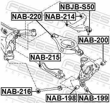 Сайлентблок рычага Nissan FX 35/45 03-08