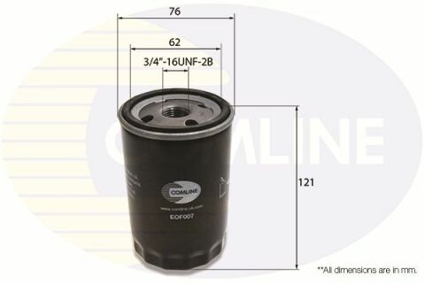 EOF007 Comline - Фильтр масла (аналог WL7070/OC47)