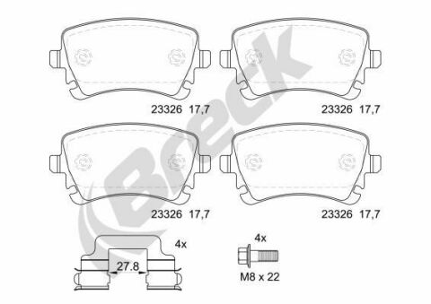 Тормозные колодки (задние) VW T5 03- (TRW)