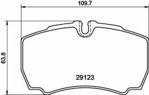 Гальмівні колодки зад. Transit (V347) 06- (спарка)