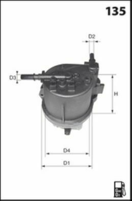 ELG5364 Фільтр палива OEM PEUGEOT/ CITROEN ( аналог/KL777D)