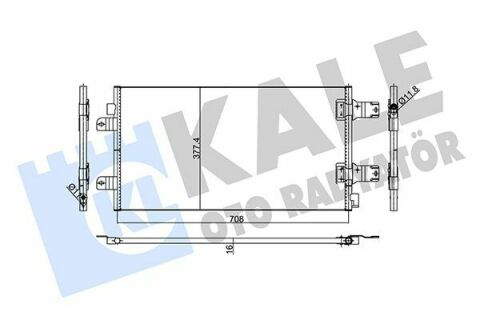 KALE RENAULT Радіатор кондиціонера Master II 2.5dCi 06-Opel Movano