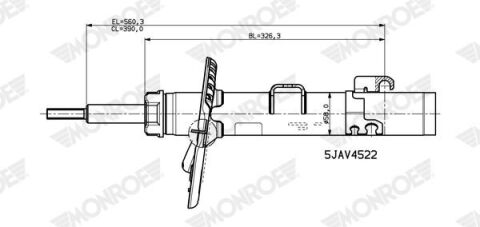 Амортизатор передній TRANSPORTER T6 2.0 18-