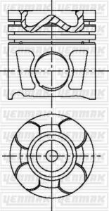 Поршень з кільцями та пальцем (розмір відп. 83.00/STD) Astra J 2.0CDTI -15 (4цл.) (A 20DTH)