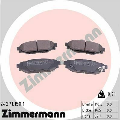 Тормозные колодки (задние) Subaru Impreza/Outback/Forester 03- (Sumitomo)