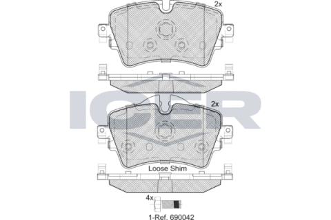 Колодки гальмівні (передні) BMW 1 (F52)/X2 (F39) 17-/2 (F44-F46)/X1 (F48)/Mini 13-/3 (F30/F80) 11-