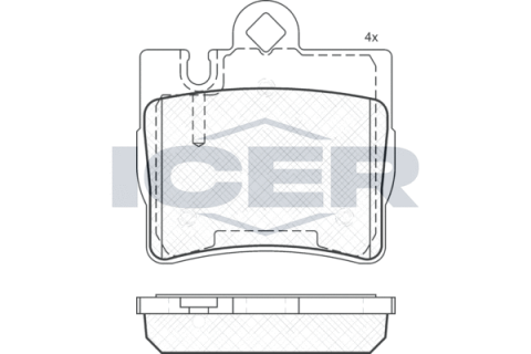 Колодки гальмівні (задні) MB S-class (W220/ C215) 98-06