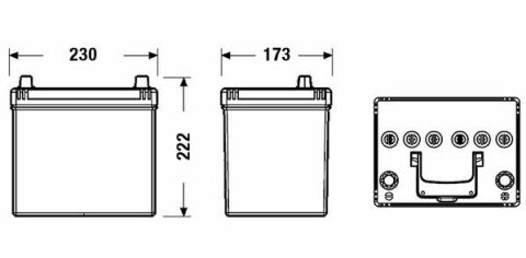 Акумуляторна батарея 60Ah/520A (230x173x222/+R/B00) (Start-Stop EFB) Азія