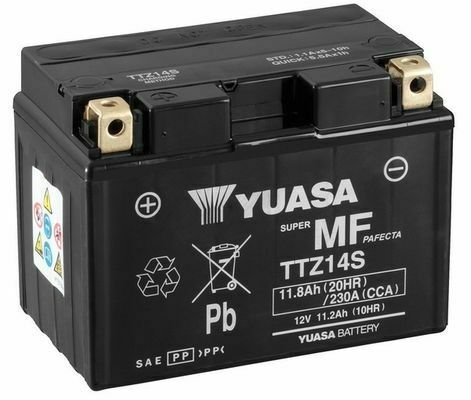 МОТО Yuasa 12V 11,8Ah MF VRLA Battery AGM TTZ14S(сухозаряжений)