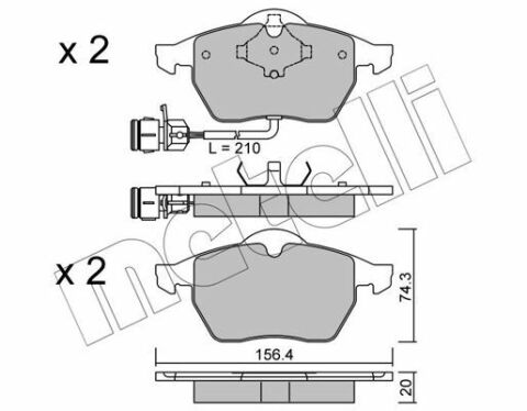 Колодки гальмівні (передні) Audi 100 90-94/Audi A6 94-97 (+датчики)