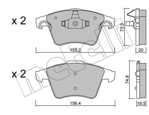 Колодки тормозные (передние) VW Multivan/T5 03-15/T6 15-