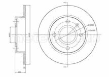 CIFAM  FORD Диск тормозной передний Fiesta,Escort 90-