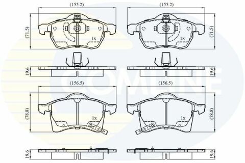 CBP3583 Comline - Тормозные колодки для дисков