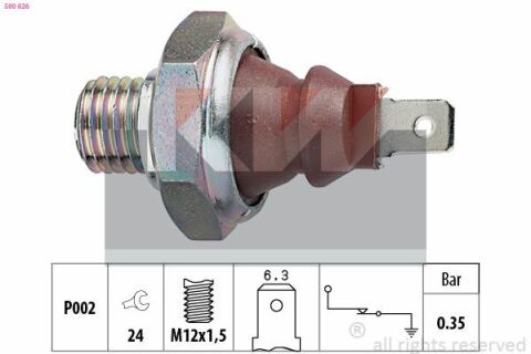 500 026 KW Датчик тиску масла (аналог EPS 1.800.026/Facet 7.0026 )