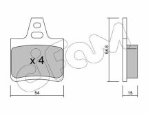 Тормозные колодки задние Xantia,XM 89- CITROEN