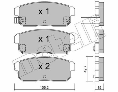 Колодки тормозные (задние) Chevrolet Cruze 00-08/Mazda RX-8 03-12/Suzuki Ignis 00-05