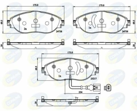 CBP12201 Comline - Тормозные колодки для дисков