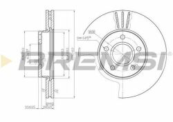 Тормозной диск перед. Ford C-Max 07-10/Focus 04-11 (278x25)