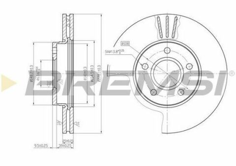 Гальмівний диск перед. Ford C-Max 07-10/Focus 04-11 (278x25)