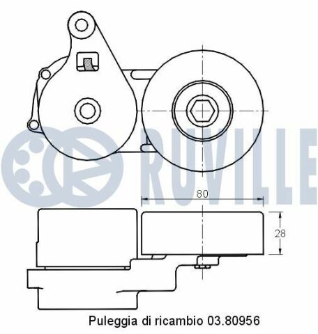 Натяжной ролик grandis, lancer, outlander 2.0/2.4 02-