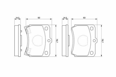 Тормозные колодки передние KIA PRIDE 1.1,1.3I 91-