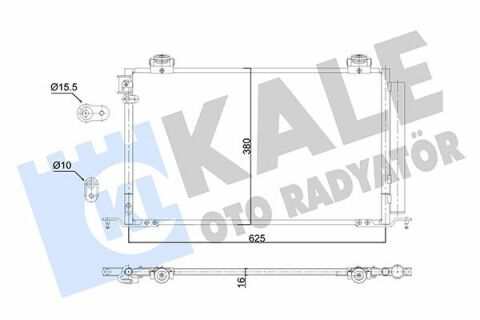 KALE TOYOTA Радиатор кондиционера Avensis 03-