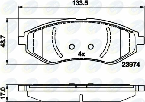 CBP01598 Comline - Гальмівні колодки до дисків