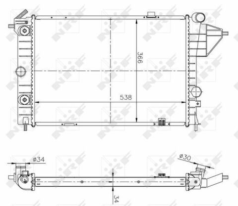 Радіатор охолодження Opel Vectra A 1.6-2.0 88-95