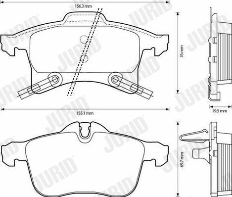 гальмівні колодки передніastra f/g/ h,combo,corsa e,meriva 1.4/2.0 04-