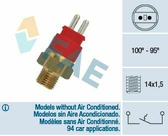 Датчик увімкнення вентилятора MB 190 (W201)/(W124) 81-93 (2 конт.) (100-95°C) Датчик увімкнення вентилятора MB 190 (W201)/(W124) 81-93 (2 конт.) (100-95°C)