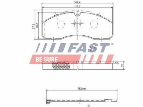 Колодки тормозные дисковые передние IVECO Daily E3 99-06