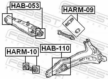 Сайлентблок важеля (к-кт) Honda CR-V 97-02