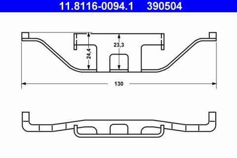 Планка супорта (заднього) притискна (к-кт) BMW 3 (E46) 5 (E60)/7 (E38)/X5 (E53) 2.0-5.4 90-10 (Ate)