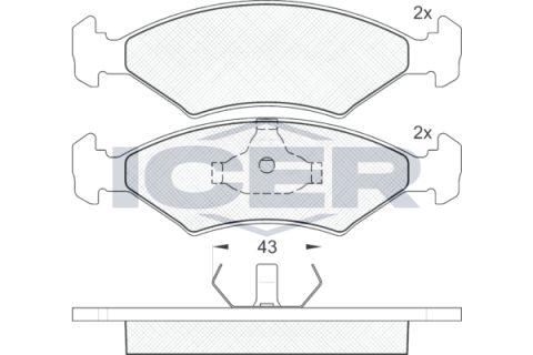 Колодки гальмівні (передні/задні) Ford Escort/Orion 80-90/Fiesta 81-97/Sierra 82-93