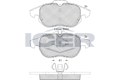 Колодки тормозные (передние) Opel Astra H/Vectra C/Zafira B 02-10/Chevrolet Matiz 05-